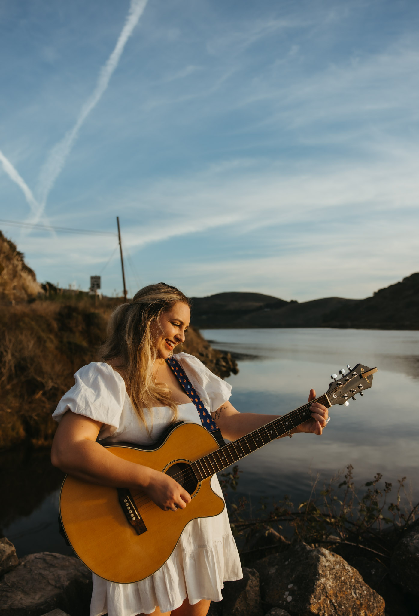 Sunny Mitchell with guitar